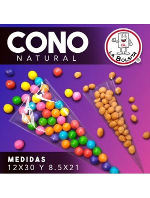 Bolsa tipo cono natural