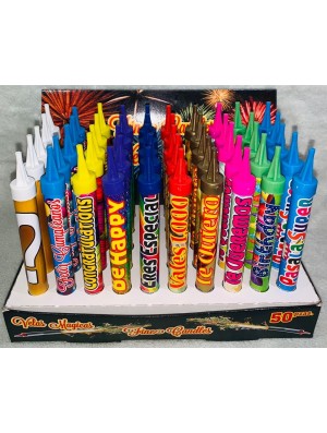 Vela con chispa en exhibidor