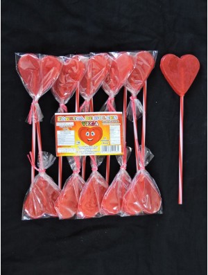 Paleta de corazón roja o...