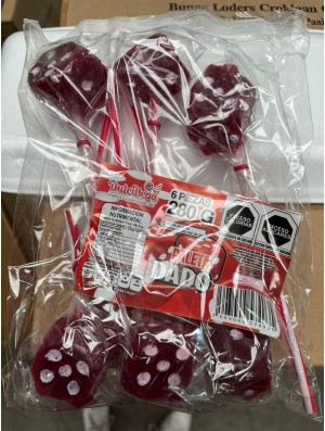 Paleta dado cristalino rojo...